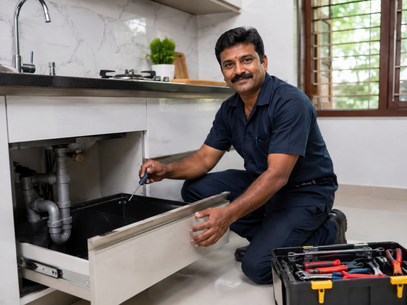 “Telugu plumber providing plumbing service”